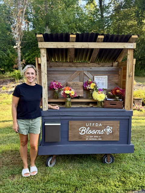 Uffda Blooms flower stand in Minnesota